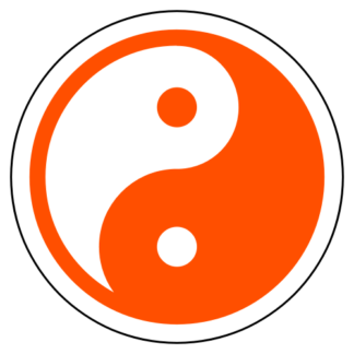 Yin Yang Sticker (Orange)
